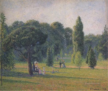 カミーユ・ピサロ Painting - キュー日没の庭園 1892年 カミーユ・ピサロ
